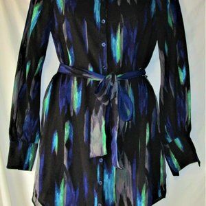 Women's Black Long Shirt Blouse Size XS